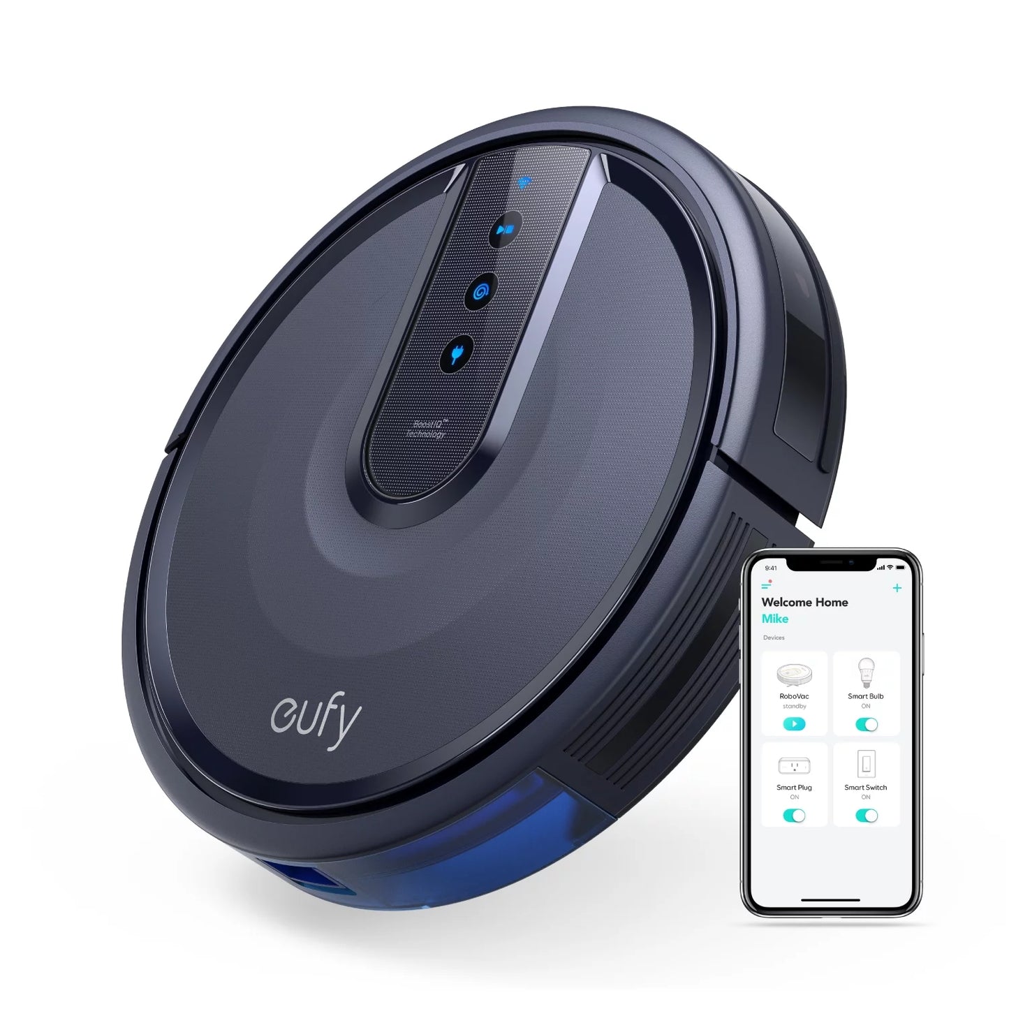 Robovac 25C Wifi Robot Vacuum – 1500 PA Smart Pet-Hair Cleaning for Hard Floors & Carpets, App + Alexa/Google Voice Control, Slim Design, Smart Suction
