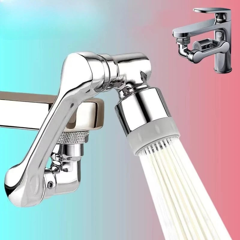 AquaTwist™ 1080° Rotating Faucet Sprayer – Universal Metal Tap Extender with Aerator Nozzle & 22/24mm Adaptor