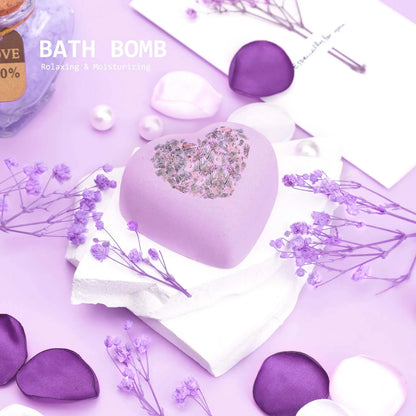 Mothers Day Gift Baskets for Women under 20, 10 Pack Spa Bath Gift Sets, Bath and Body Baskets Set Holiday Gifts for Mom, Purple